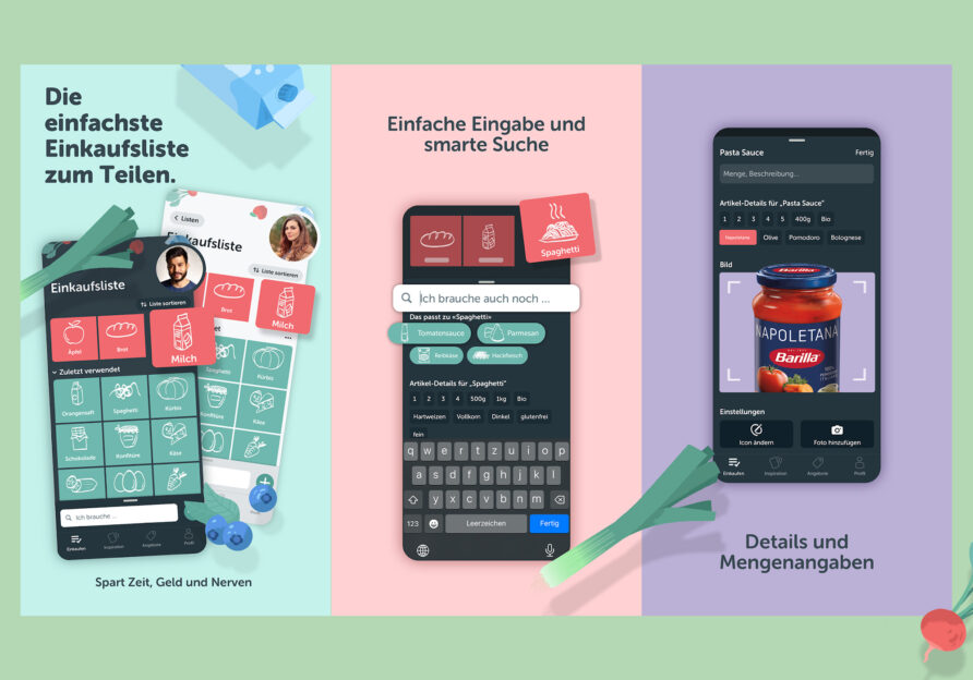 Handy mit geöffneter Bring App