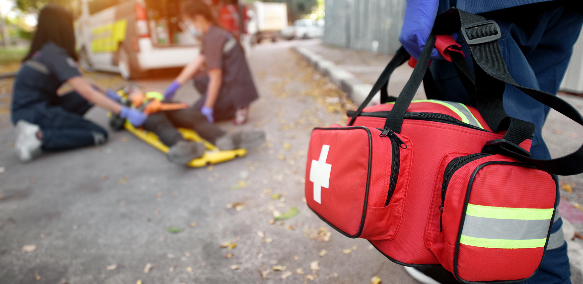 Secouriste lors d'une intervention d'urgence.